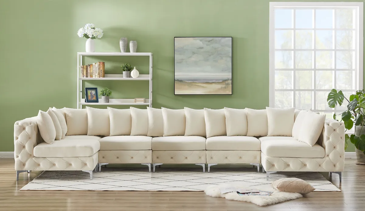 Tremblay - 7 Piece Modular Sectional - Cream