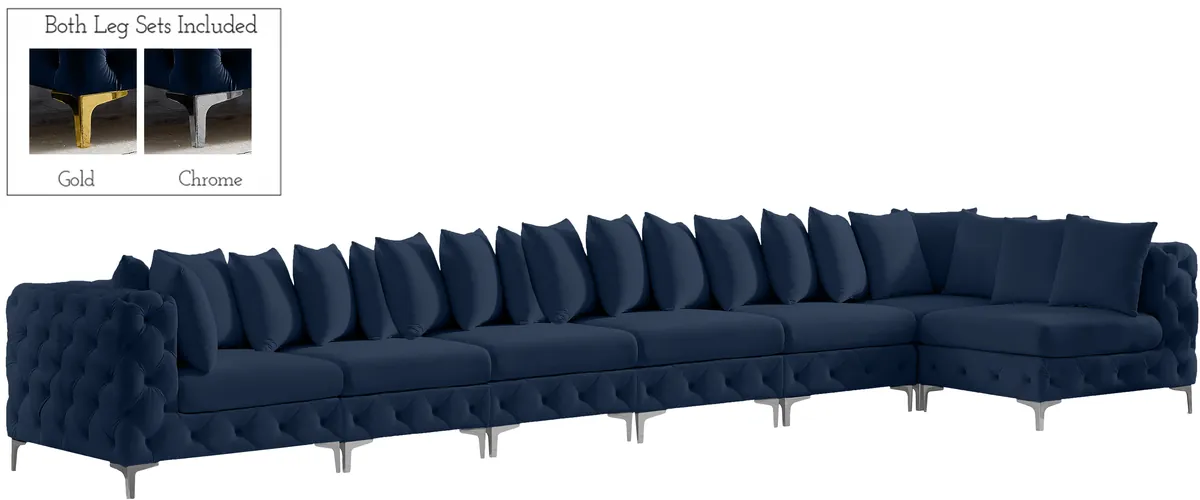 Tremblay - 7 Piece Modular L-Shaped Sectional - Navy - View 2