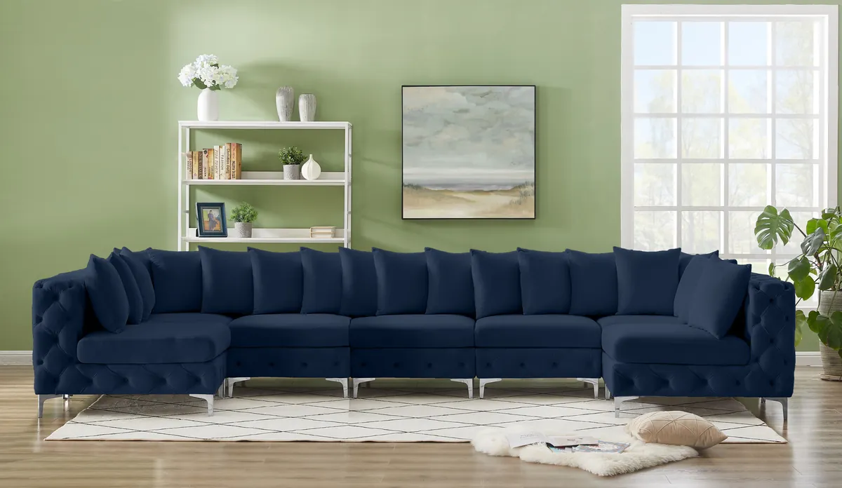 Tremblay - 7 Piece Modular Sectional - Navy