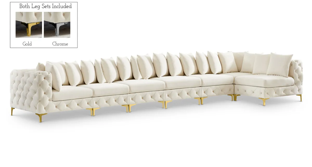 Tremblay - 7 Piece Modular L-Shaped Sectional - Cream