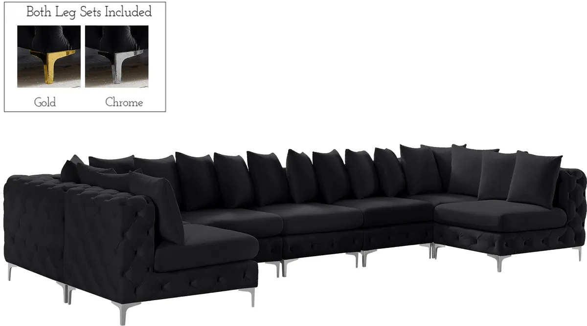 Tremblay - 7 Piece Modular U-Shaped Sectional - Black - View 2