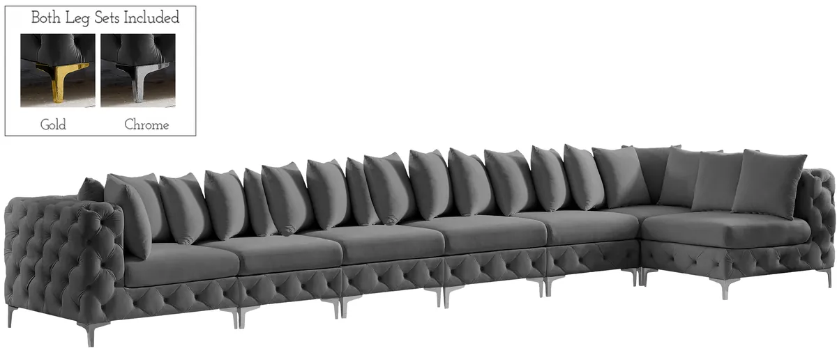 Tremblay - 7 Piece Modular L-Shaped Sectional - Gray - View 2