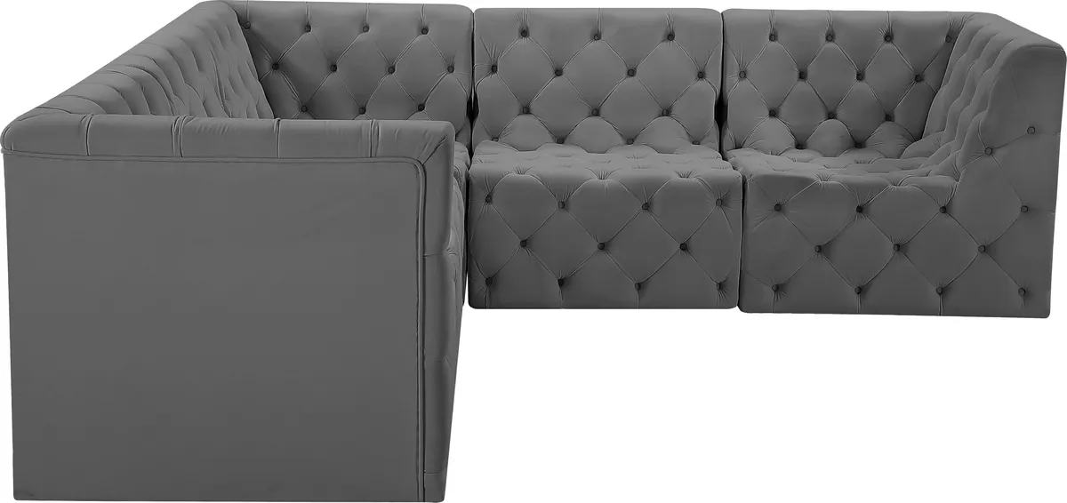 Tuft - 5 Piece Modular Corner Sectional - Gray
