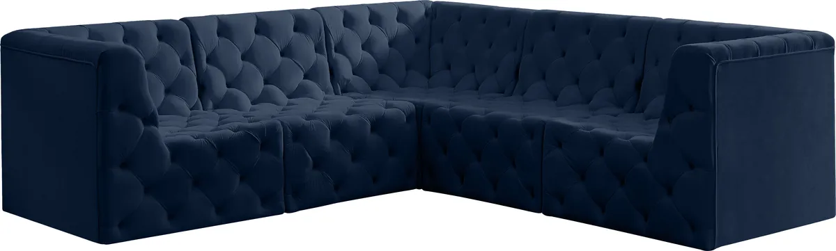 Tuft - 5 Piece Modular Corner Sectional - Navy