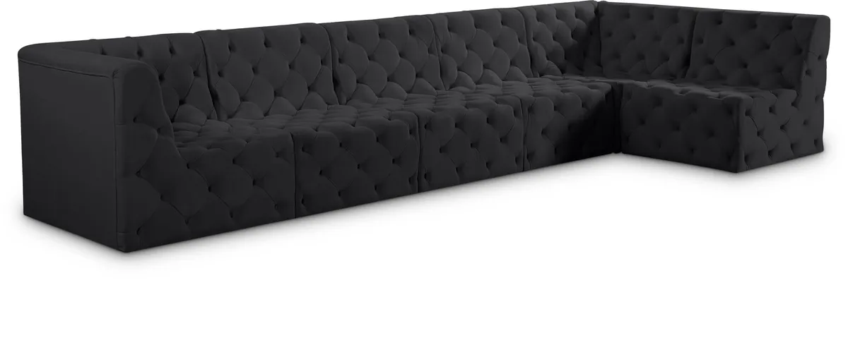 Tuft - 6 Piece Modular Sectional - Black