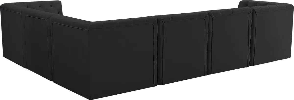 Tuft - 6 Piece Modular Corner Sectional - Black
