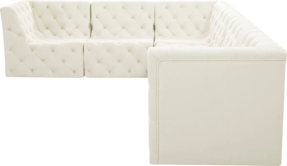Tuft - 6 Piece Modular Corner Sectional - Cream