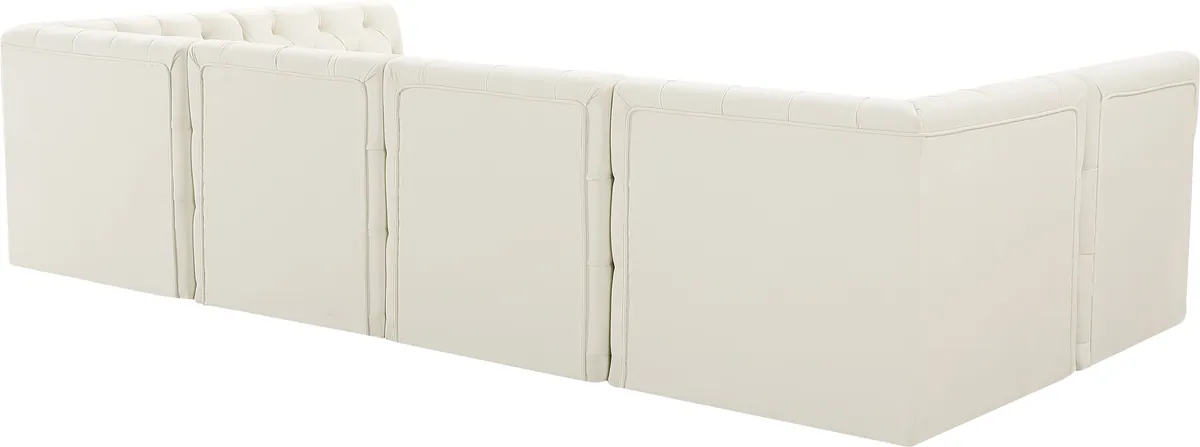 Tuft - 6 Piece Modular U-Shaped Sectional - Cream