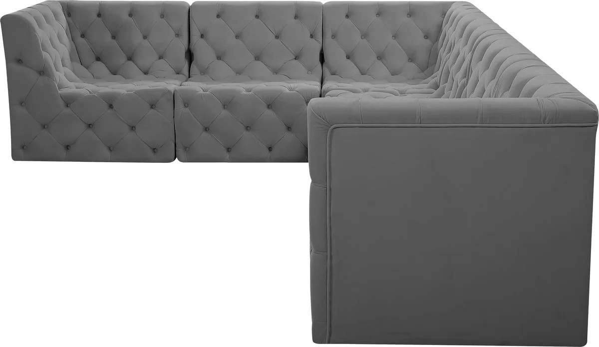Tuft - 6 Piece Modular Corner Sectional - Gray