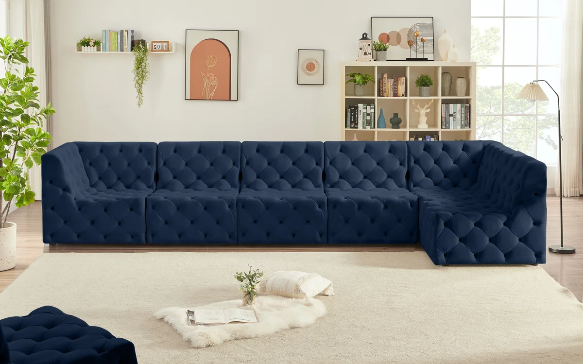Tuft - 6 Piece Modular Sectional - Navy