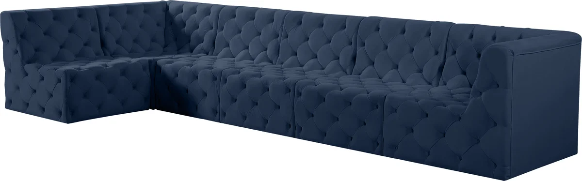 Tuft - 6 Piece Modular Sectional - Navy - View 2