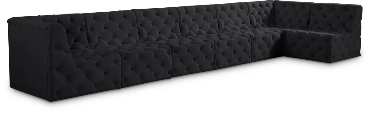 Tuft - 7 Piece Modular Sectional - Black