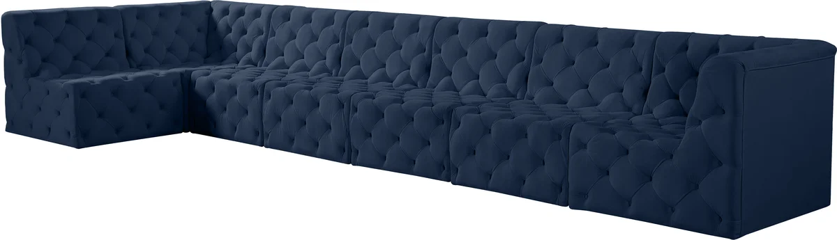 Tuft - 7 Piece Modular Sectional - Navy - View 2