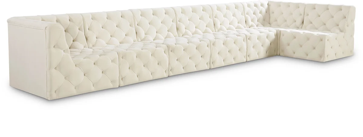 Tuft - 7 Piece Modular Sectional - Cream