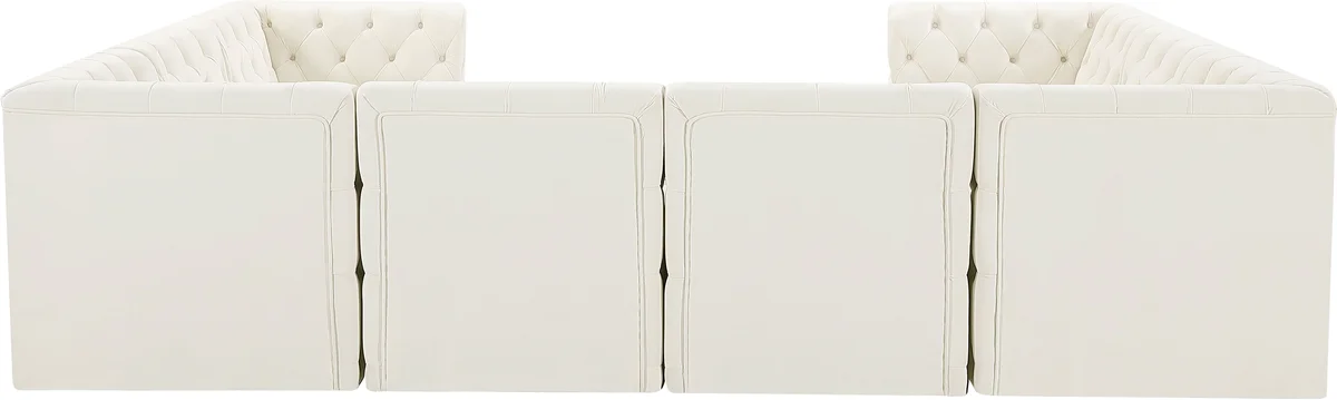 Tuft - 8 Piece Modular U-Shaped Sectional - Cream