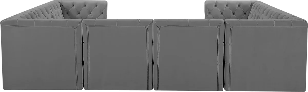 Tuft - 8 Piece Modular U-Shaped Sectional - Gray