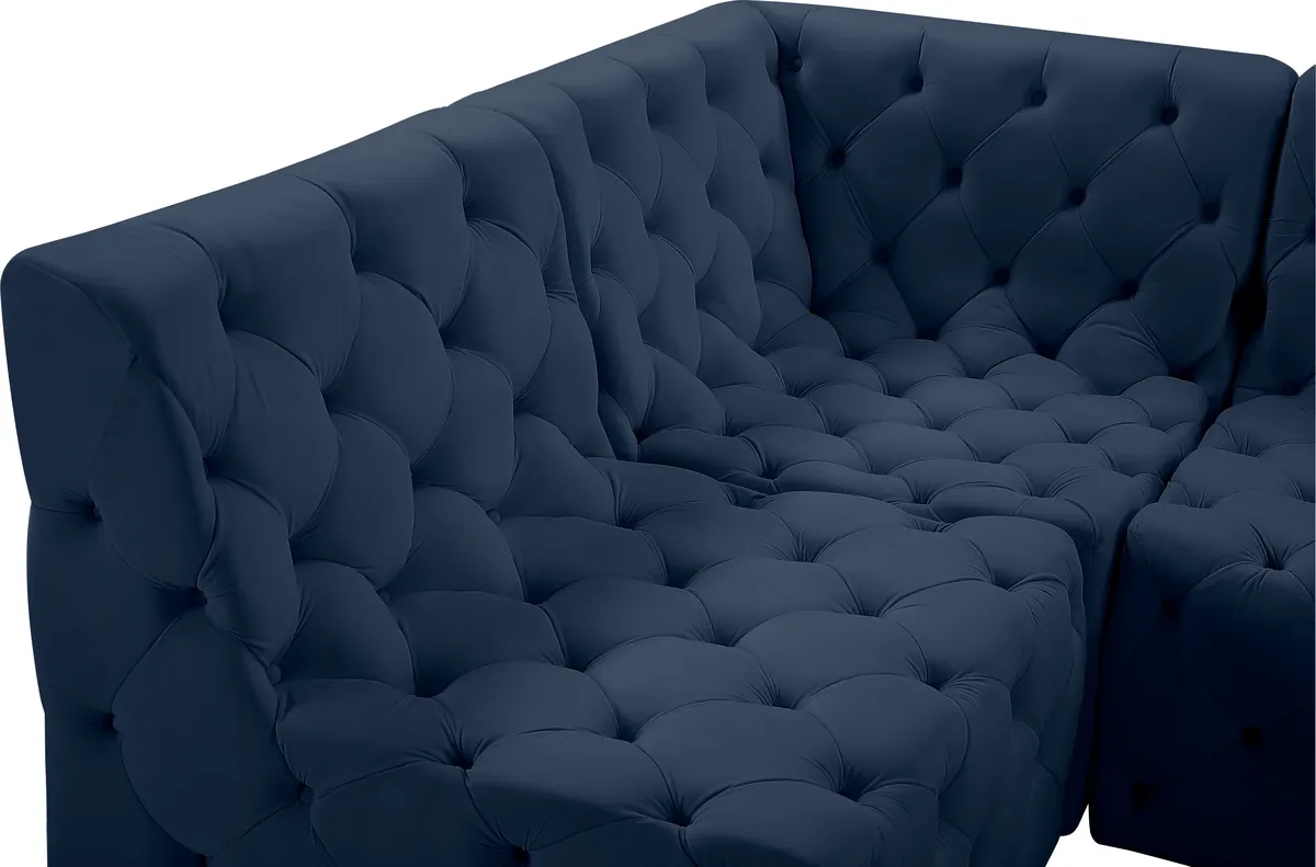 Tuft - 8 Piece Modular U-Shaped Armless Sectional - Navy