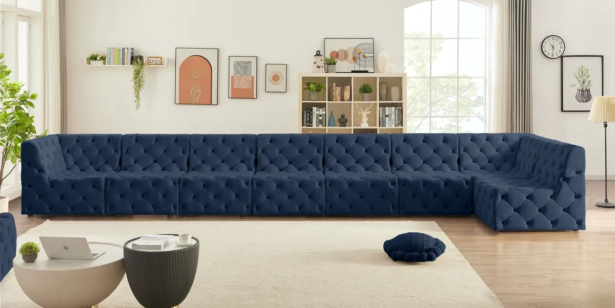 Tuft - 8 Piece Modular Sectional - Navy