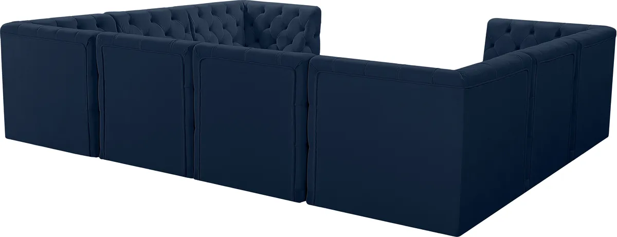 Tuft - 8 Piece Modular U-Shaped Sectional - Navy