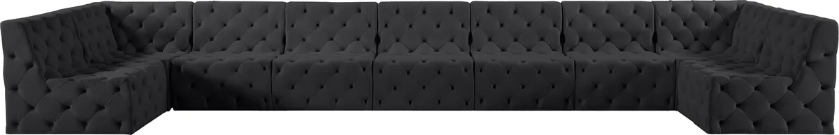 Tuft - 9 Piece Modular Sectional - Black
