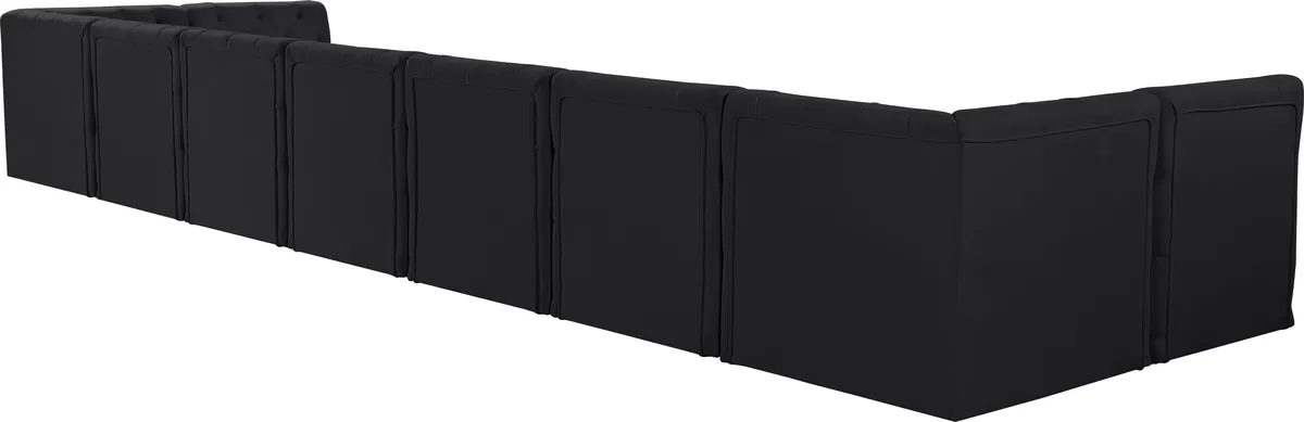 Tuft - 9 Piece Modular Sectional - Black