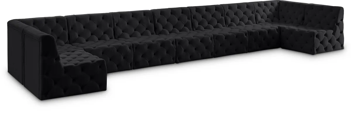 Tuft - 9 Piece Modular Sectional - Black