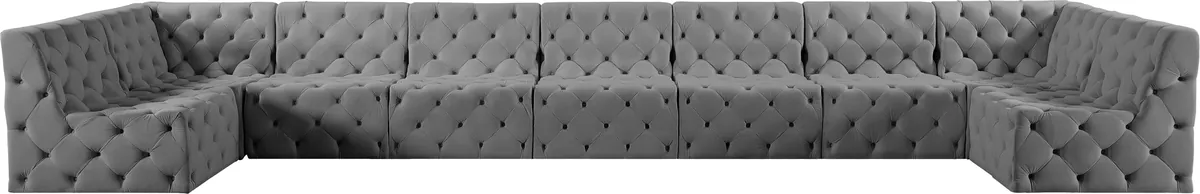 Tuft - 9 Piece Modular Sectional - Gray