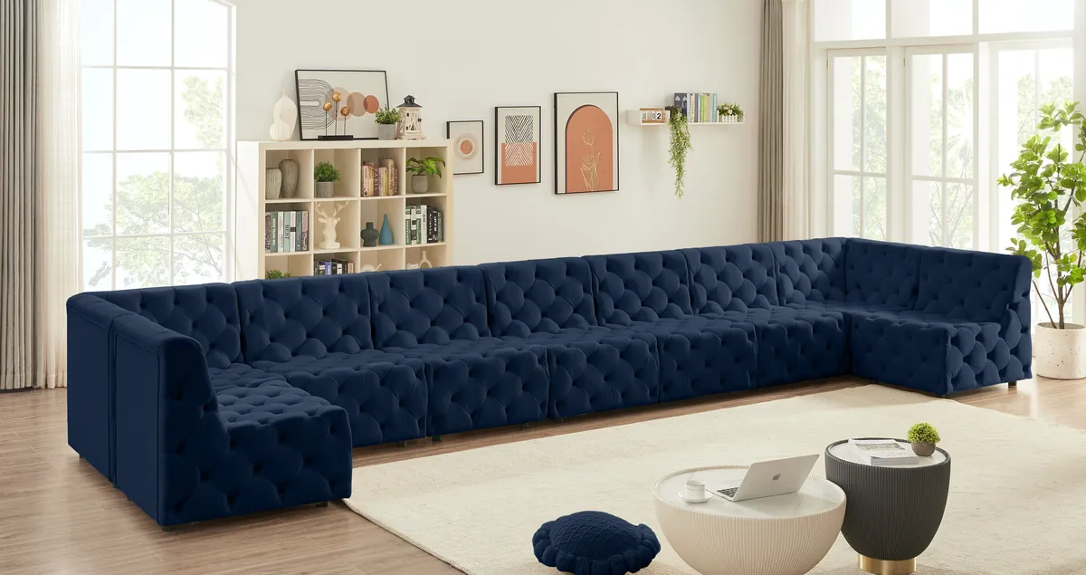 Tuft - 9 Piece Modular Sectional - Navy