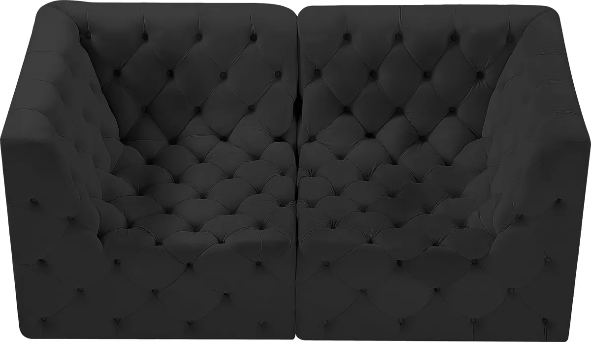 Tuft - 2 Seat Modular Sofa - Black