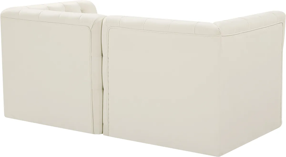 Tuft - 2 Seat Modular Sofa - Cream