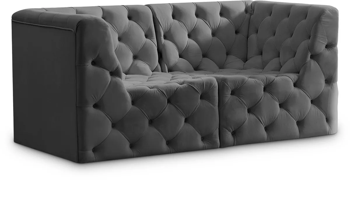 Tuft - 2 Seat Modular Sofa - Gray