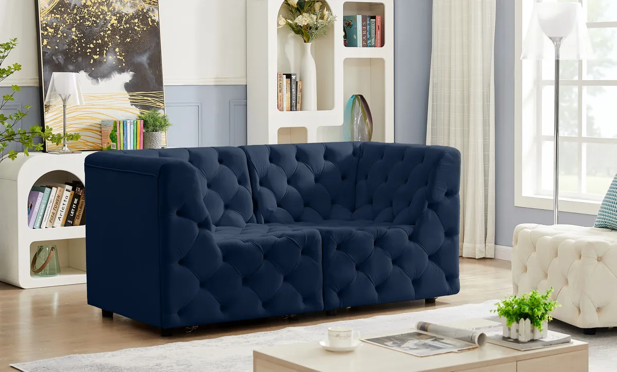 Tuft - 2 Seat Modular Sofa - Navy - View 2