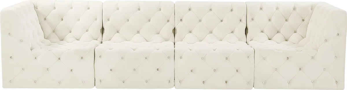 Tuft - 4 Seat Modular Sofa - Cream