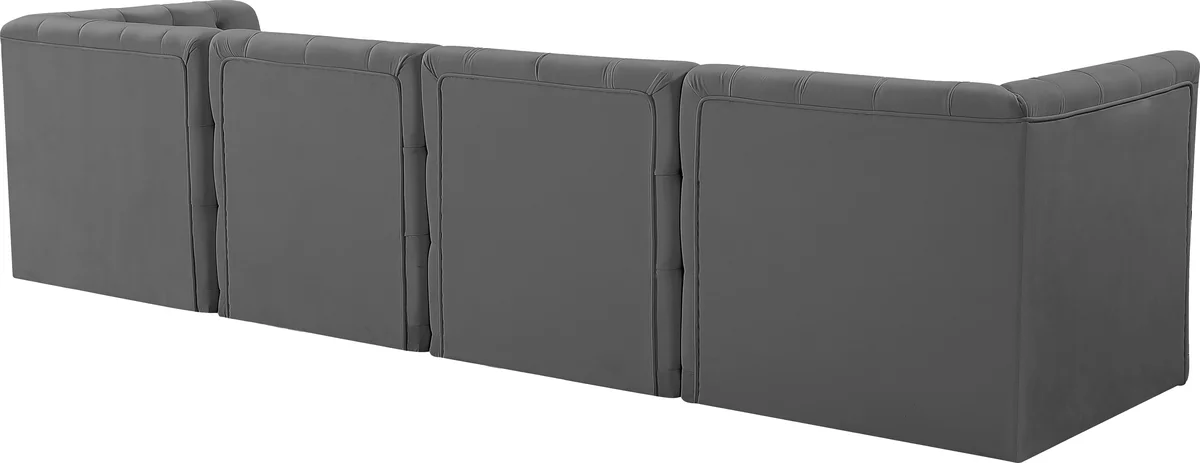 Tuft - 4 Seat Modular Sofa - Gray