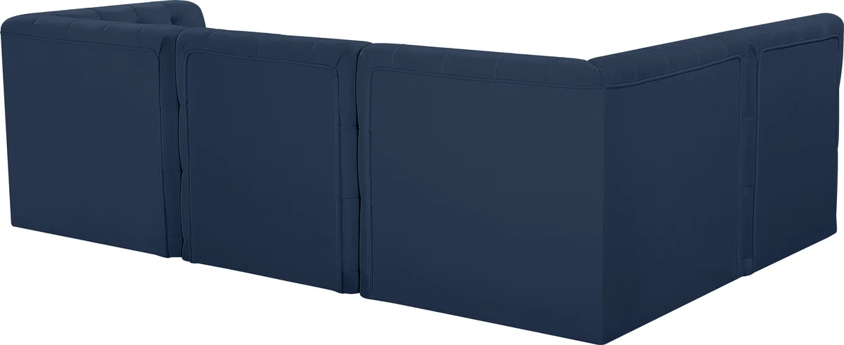 Tuft - 4 Piece Modular Sectional - Navy