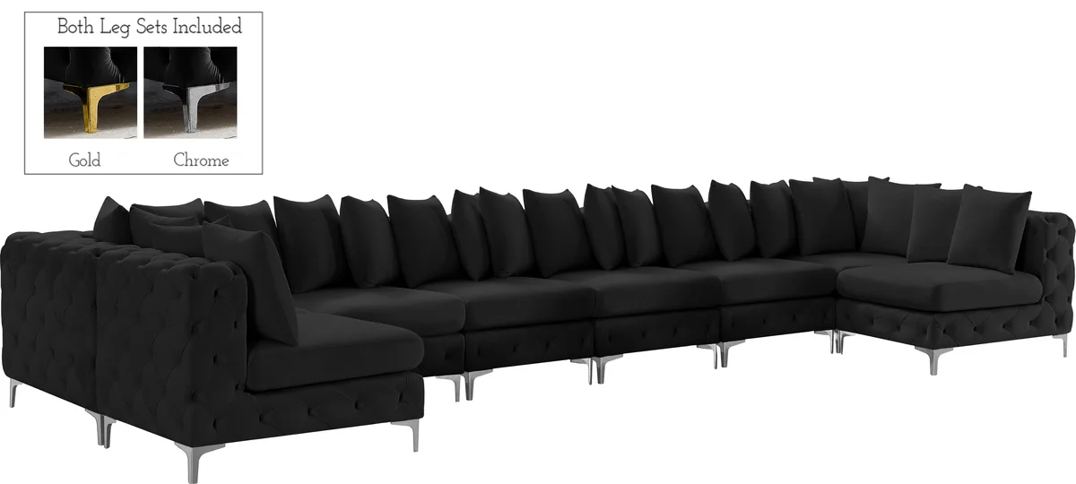 Tremblay - 9 Piece Modular Sectional - Black - View 2