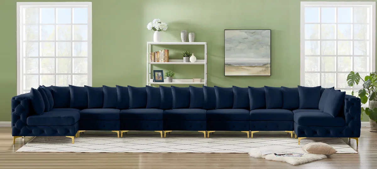 Tremblay - 9 Piece Modular Sectional - Navy