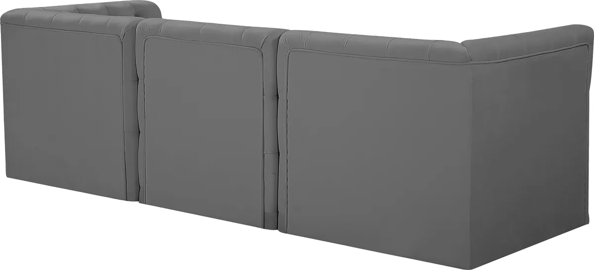 Tuft - 3 Seat Modular Sofa - Gray