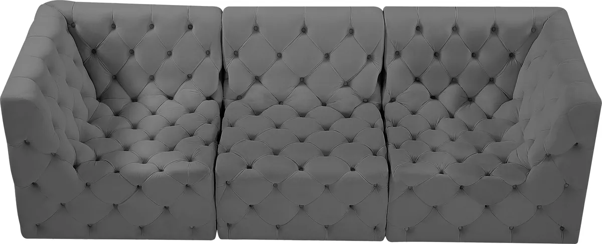 Tuft - 3 Seat Modular Sofa - Gray