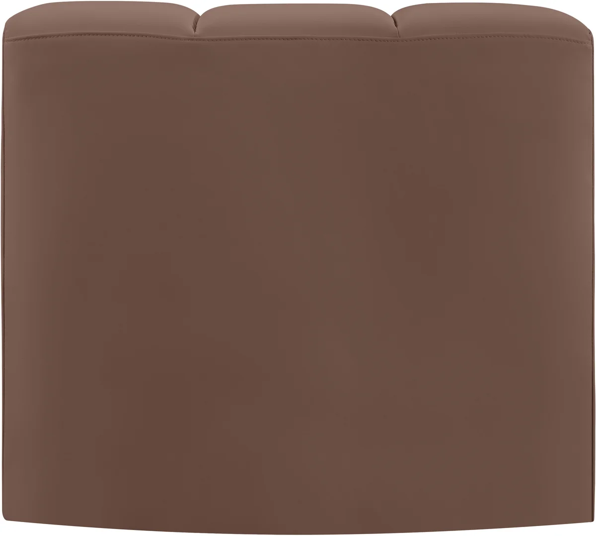 Arc - Faux Leather Curved Corner Chair - Brown