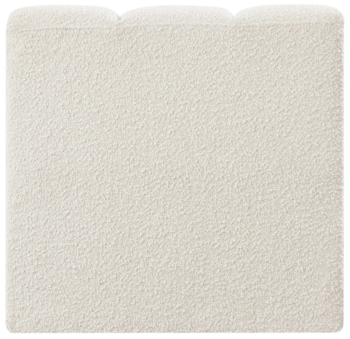 Arc - Boucle Fabric Straight Chair - Cream - View 2