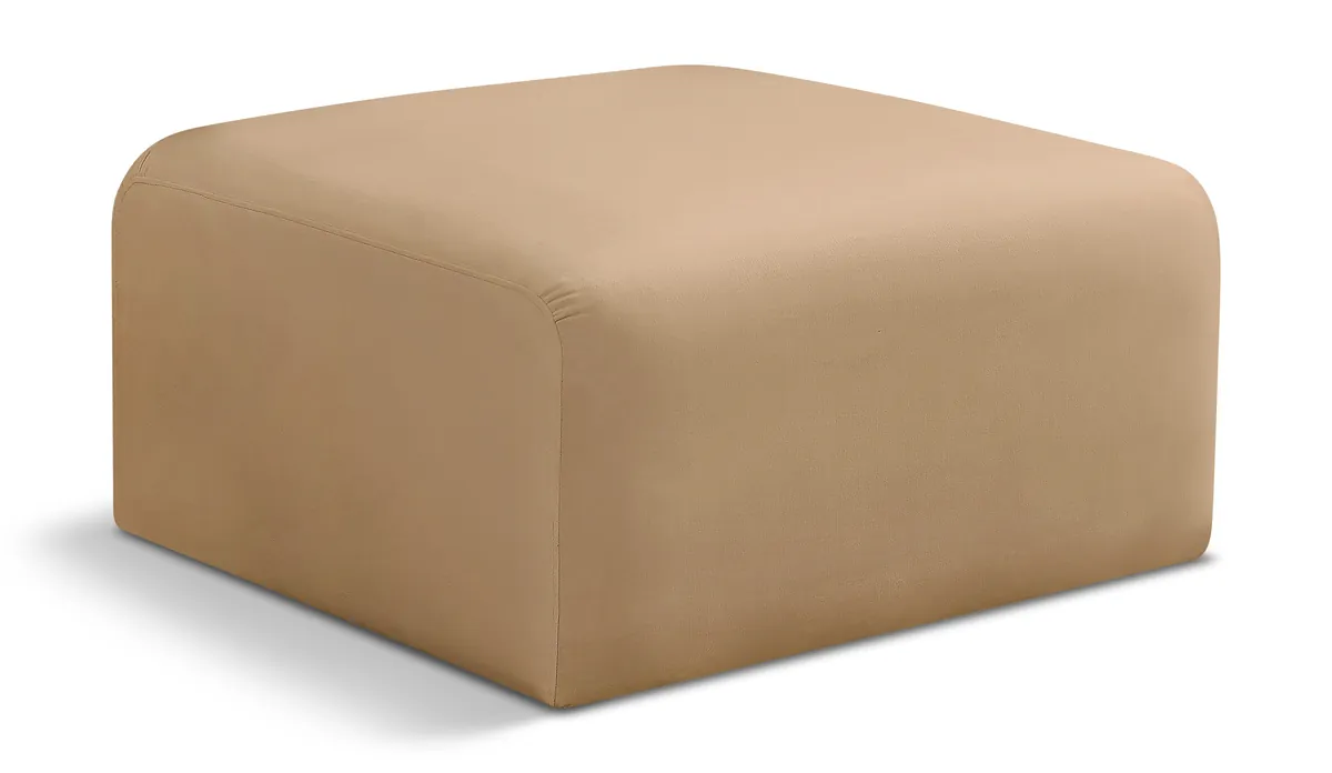 Arc - Velvet Ottoman - Camel