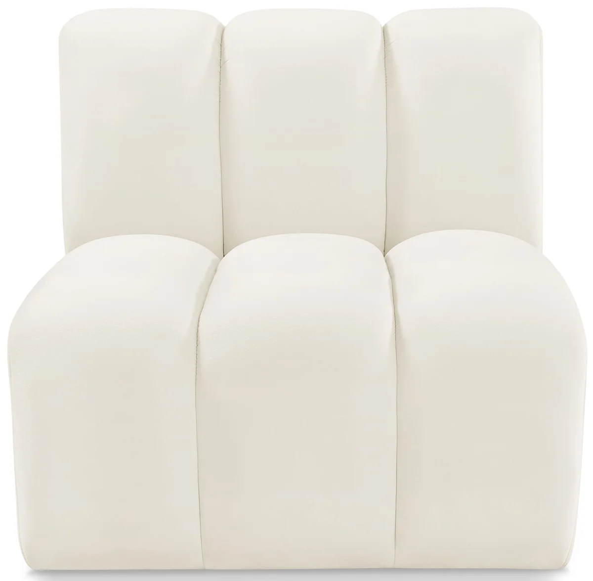 Arc - Velvet Straight Chair - Cream