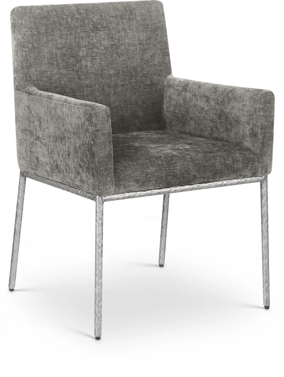 Reeves - Dining Chair With Silver Legs (Set of 2) - Gray