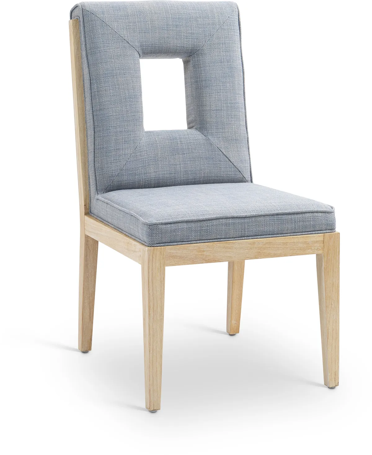 Gwendolyn - Dining Side Chair With Natural Frame (Set of 2) - Light Blue