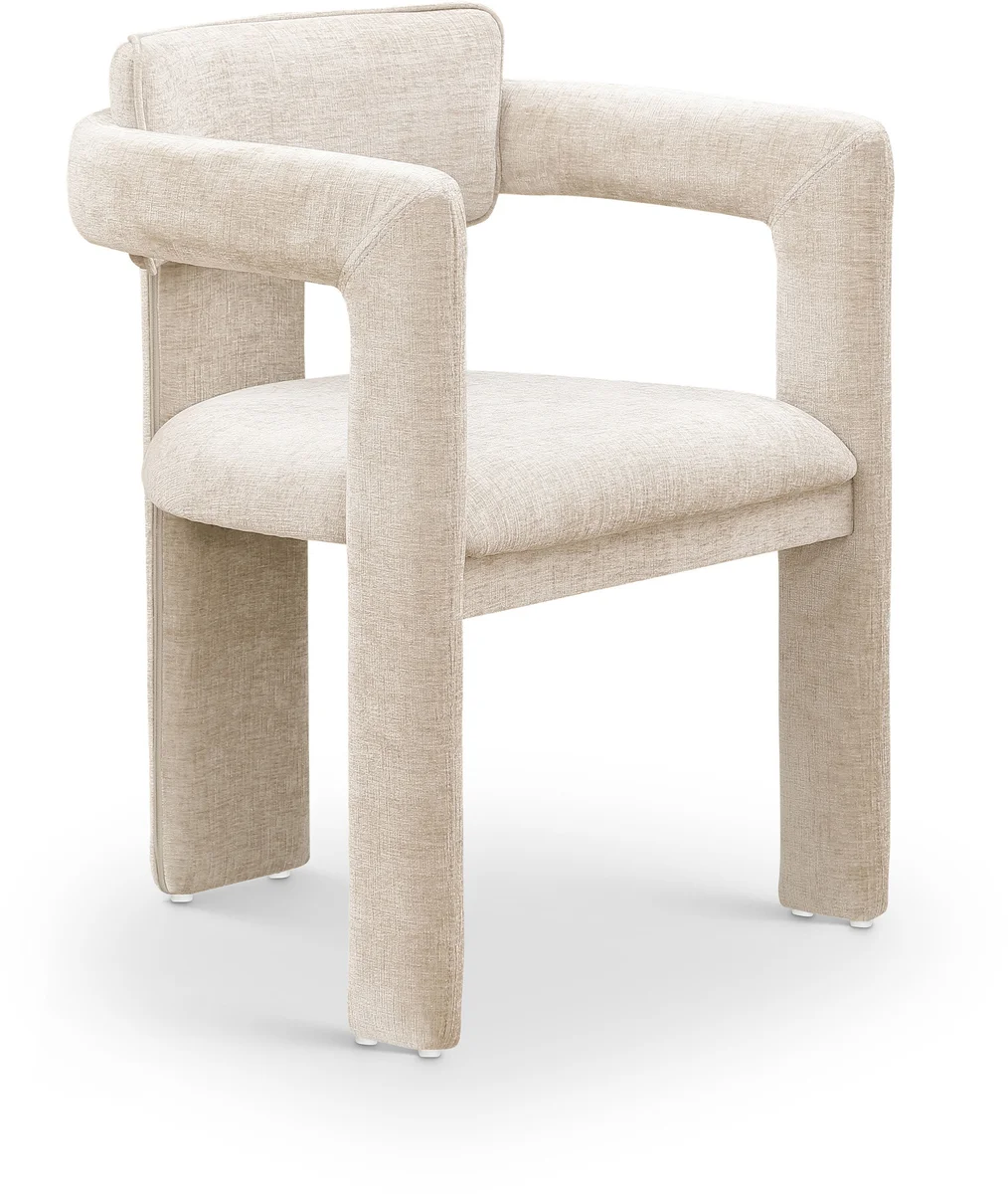 Brenda - Chenille Dining Chair (Set of 2) - Beige