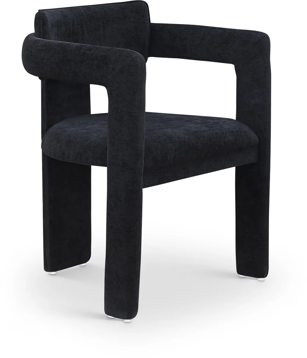 Brenda - Chenille Dining Chair (Set of 2) - Black