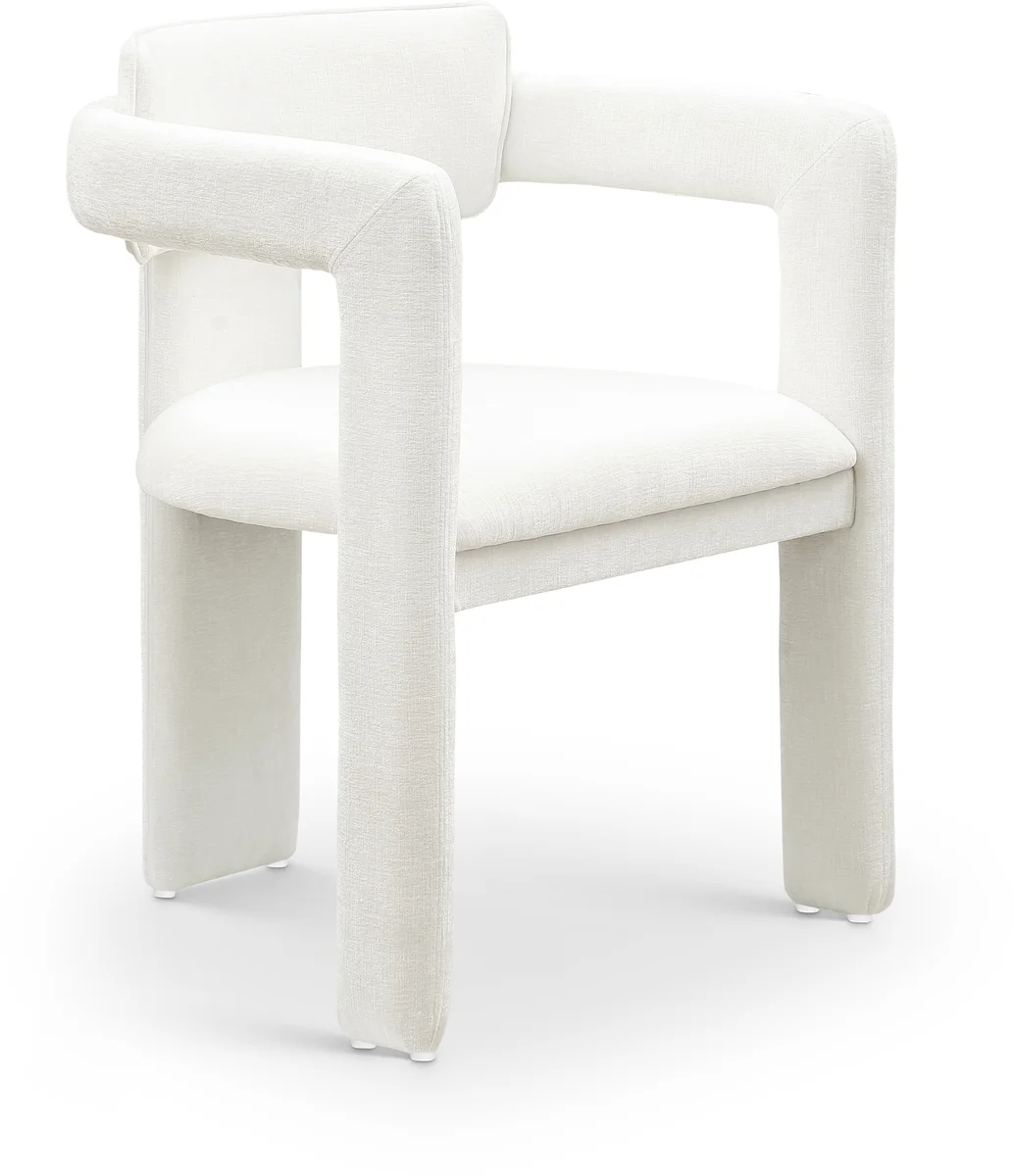 Brenda - Chenille Dining Chair (Set of 2) - Cream