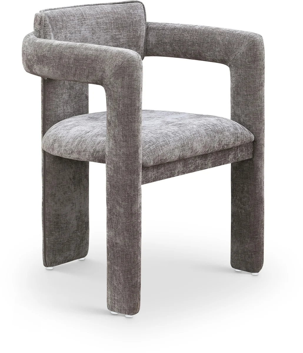 Brenda - Chenille Dining Chair (Set of 2) - Gray