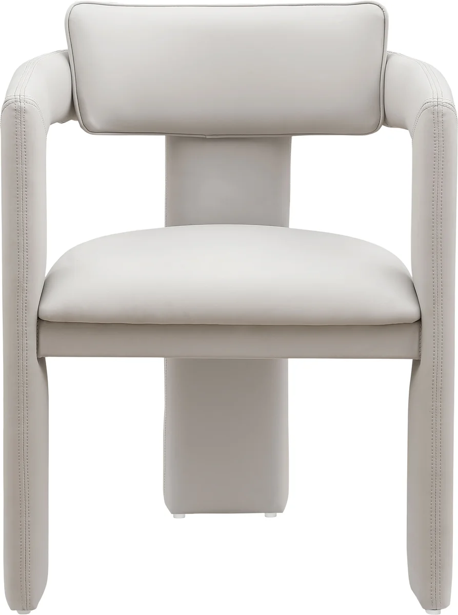 Brenda - Faux Leather Dining Chair (Set of 2) - Taupe - View 2